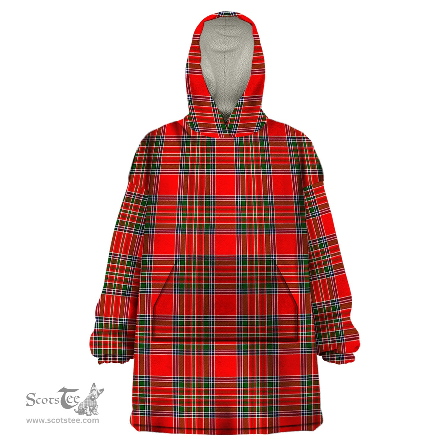 Scottish MacBain Clan Tartan Snuggie Hoodie Plaid Wearable Blanket Hoodie