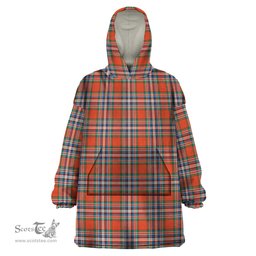 Scottish MacFarlane Ancient Clan Tartan Snuggie Hoodie Plaid Wearable Blanket Hoodie