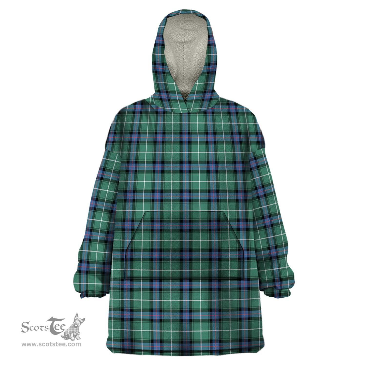 Scottish MacDonald of the Isles Hunting Ancient Clan Tartan Snuggie Hoodie Plaid Wearable Blanket Hoodie