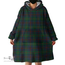 Scottish MacHardy Black Clan Tartan Snuggie Hoodie Plaid Wearable Blanket Hoodie