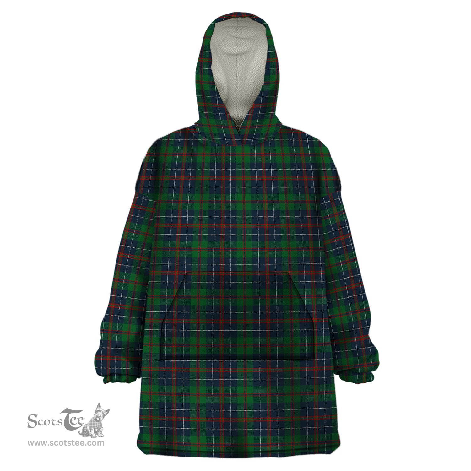Scottish MacHardy Black Clan Tartan Snuggie Hoodie Plaid Wearable Blanket Hoodie