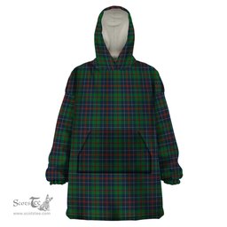 Scottish MacHardy Black Clan Tartan Snuggie Hoodie Plaid Wearable Blanket Hoodie