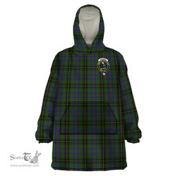 Scottish MacInnes Clan Family Crest Tartan Snuggie Hoodie Plaid Wearable Blanket Hoodie