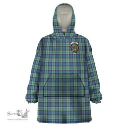 Scottish Leslie Hunting Ancient Clan Family Crest Tartan Snuggie Hoodie Plaid Wearable Blanket Hoodie