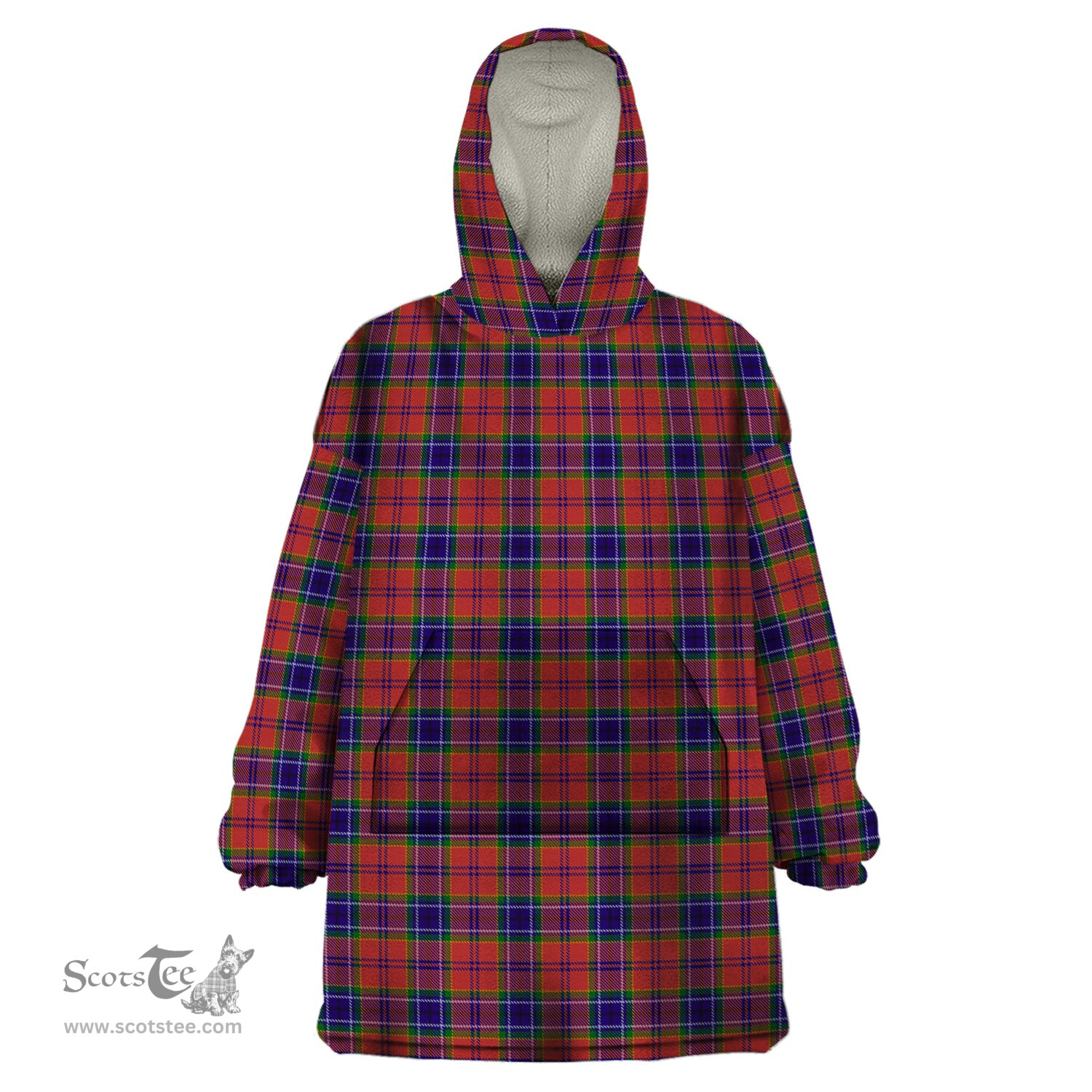 Scottish MacCreary Clan Tartan Snuggie Hoodie Plaid Wearable Blanket Hoodie