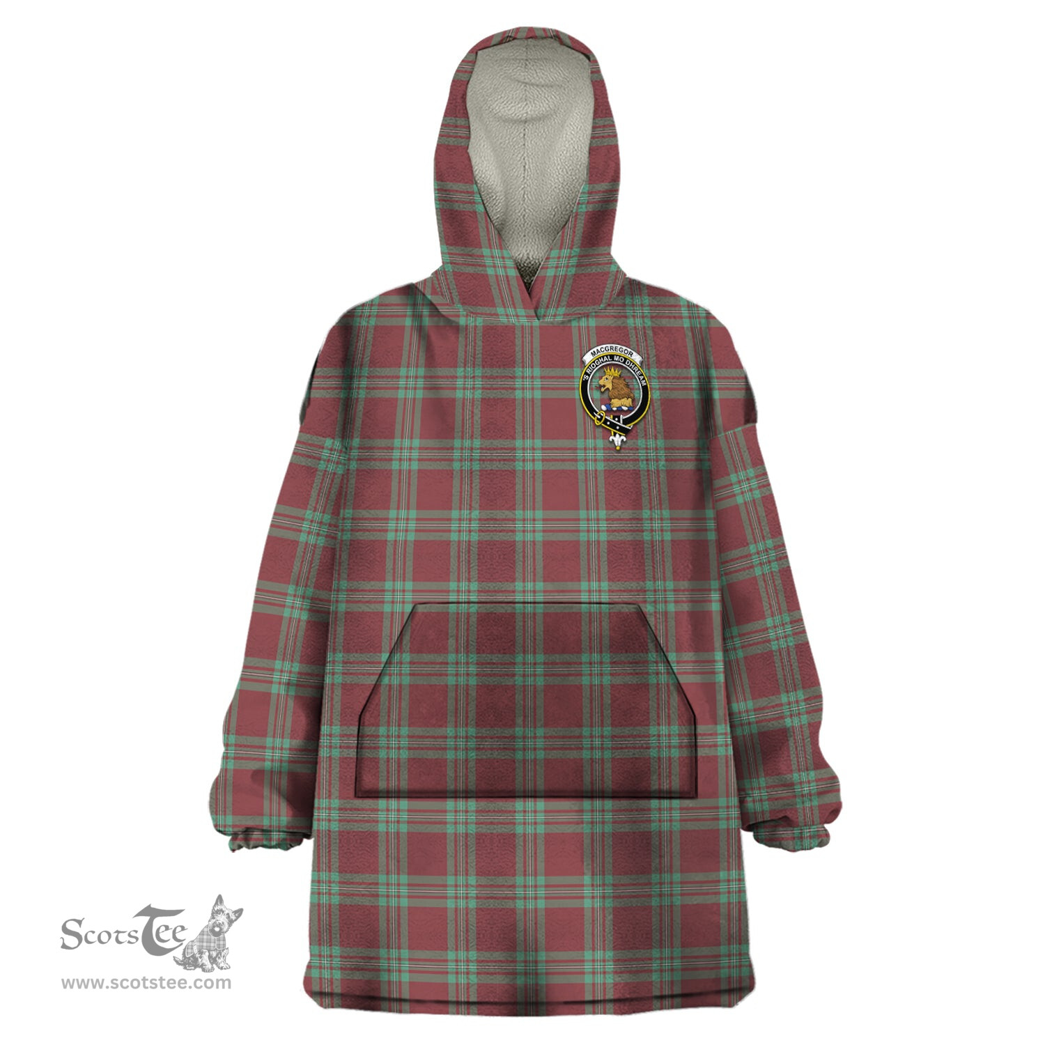 Scottish MacGregor Hunting Ancient Clan Family Crest Tartan Snuggie Hoodie Plaid Wearable Blanket Hoodie