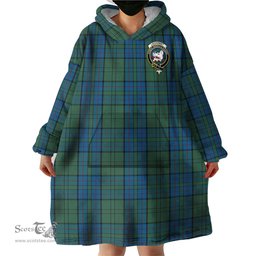 Scottish Lockhart Clan Family Crest Tartan Snuggie Hoodie Plaid Wearable Blanket Hoodie