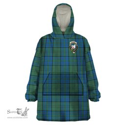 Scottish Lockhart Clan Family Crest Tartan Snuggie Hoodie Plaid Wearable Blanket Hoodie