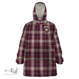 Scottish MacFarlane Dress Clan Family Crest Tartan Snuggie Hoodie Plaid Wearable Blanket Hoodie