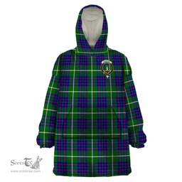 Scottish MacIntyre Hunting Modern Clan Family Crest Tartan Snuggie Hoodie Plaid Wearable Blanket Hoodie