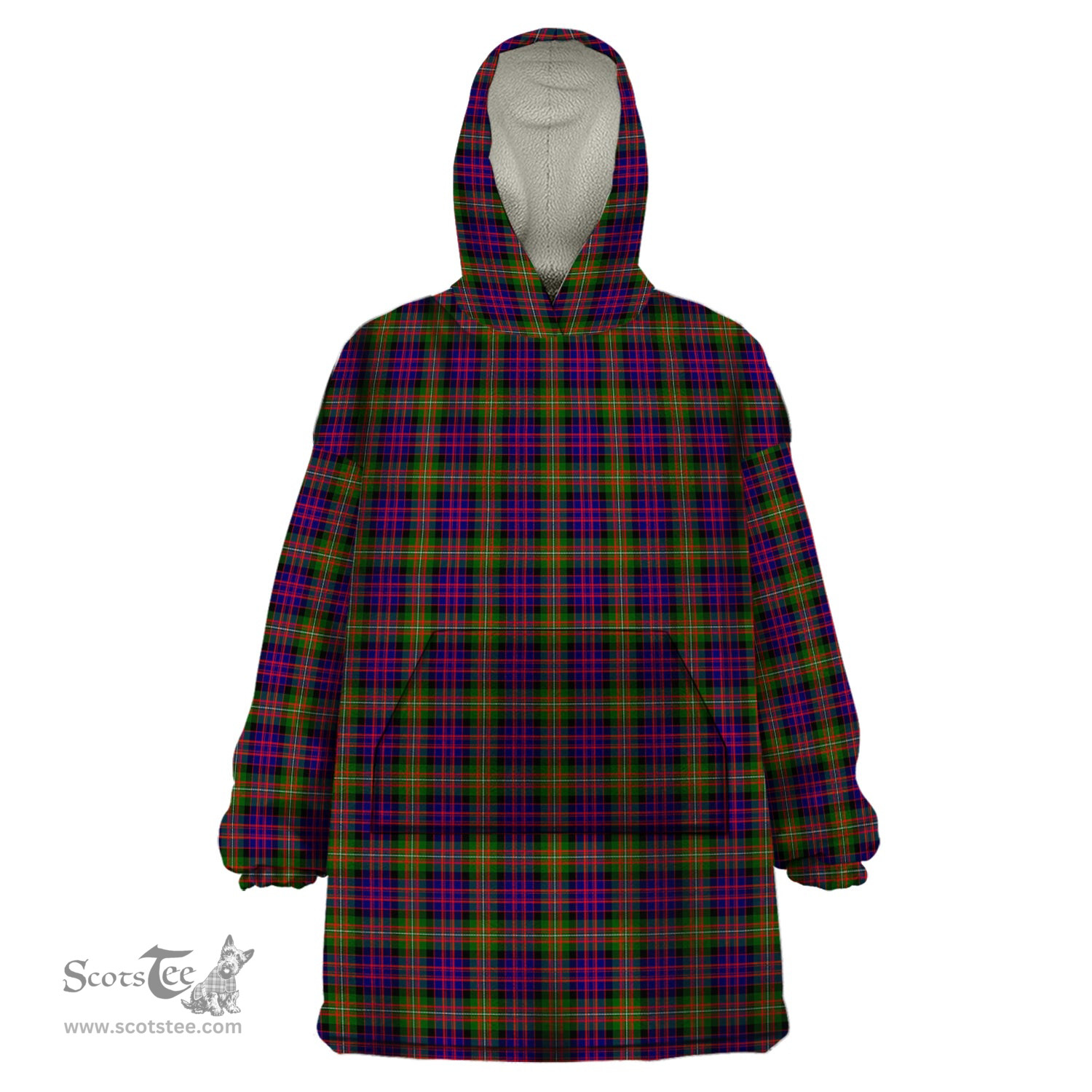 Scottish MacDonell of Glengarry Modern Clan Tartan Snuggie Hoodie Plaid Wearable Blanket Hoodie