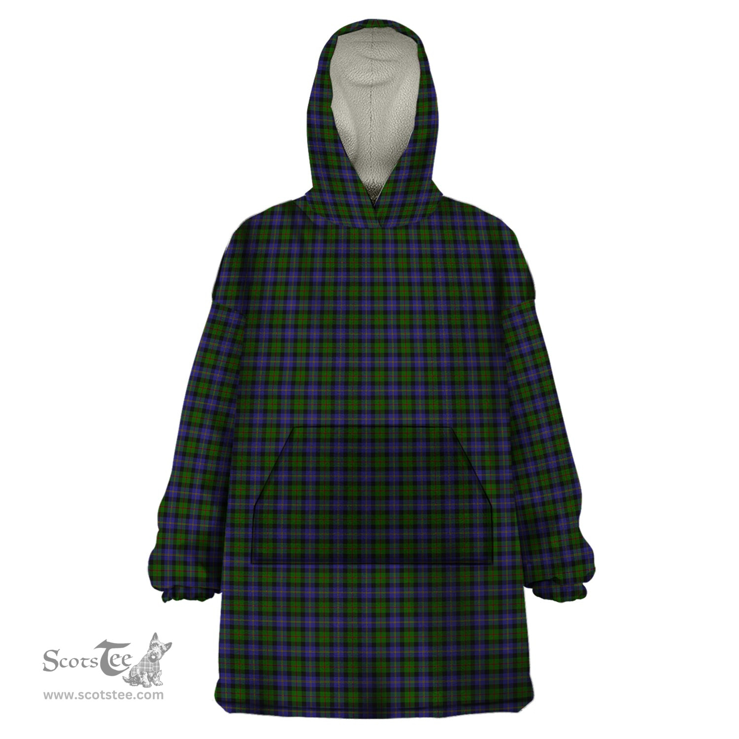 Scottish MacCaskill Clan Tartan Snuggie Hoodie Plaid Wearable Blanket Hoodie