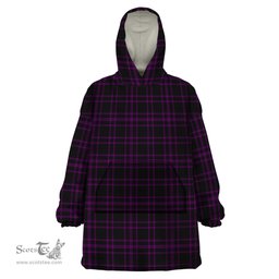 Scottish Leonard Hunting Clan Tartan Snuggie Hoodie Plaid Wearable Blanket Hoodie