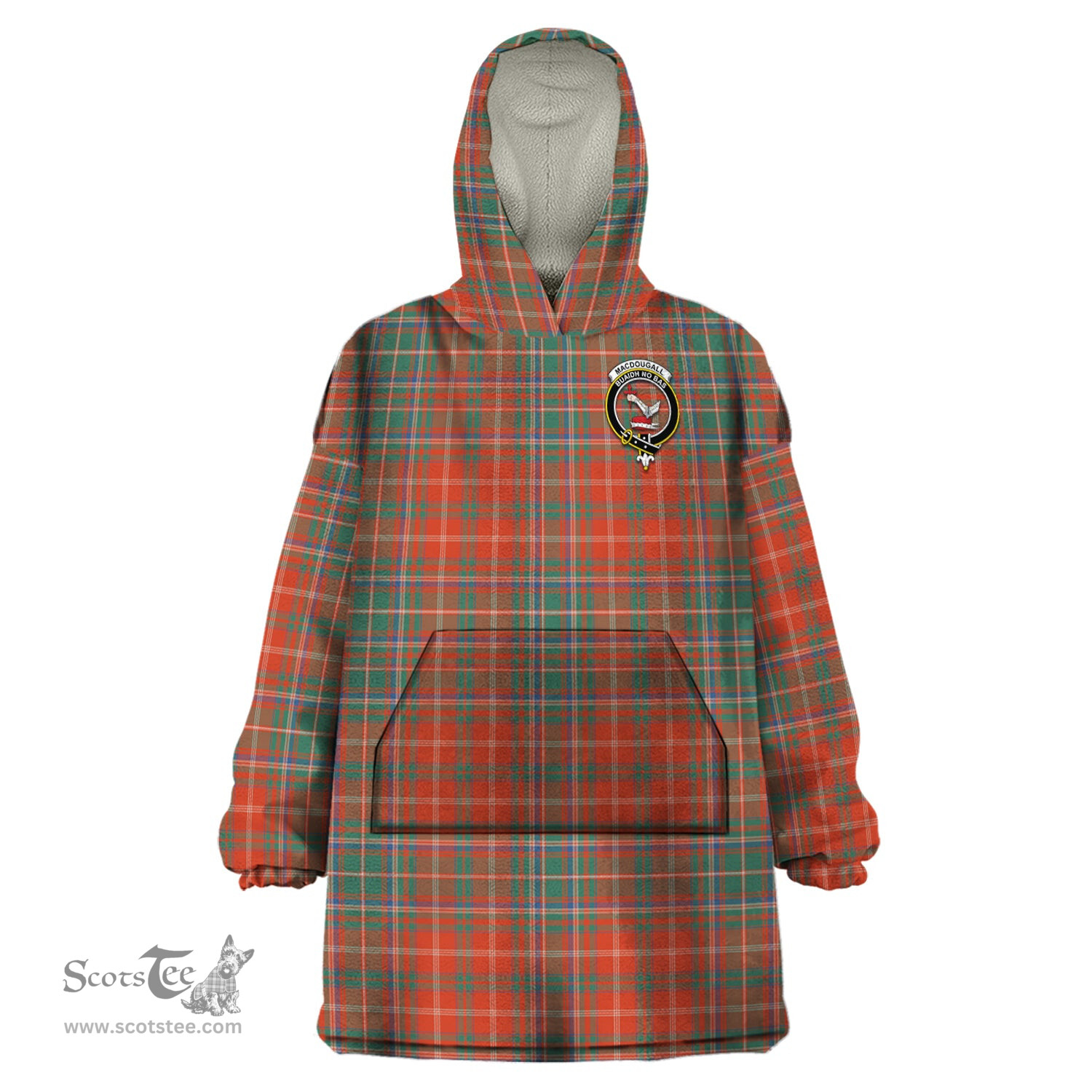 Scottish MacDougall Ancient Clan Family Crest Tartan Snuggie Hoodie Plaid Wearable Blanket Hoodie