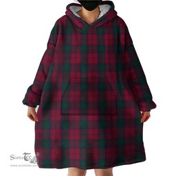 Scottish Lindsay Clan Tartan Snuggie Hoodie Plaid Wearable Blanket Hoodie
