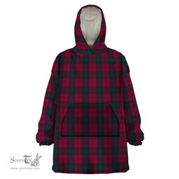 Scottish Lindsay Clan Tartan Snuggie Hoodie Plaid Wearable Blanket Hoodie