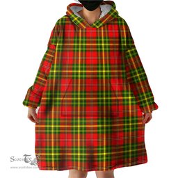 Scottish Leask Modern Clan Tartan Snuggie Hoodie Plaid Wearable Blanket Hoodie
