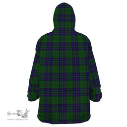 Scottish Lockhart Modern Clan Family Crest Tartan Snuggie Hoodie Plaid Wearable Blanket Hoodie
