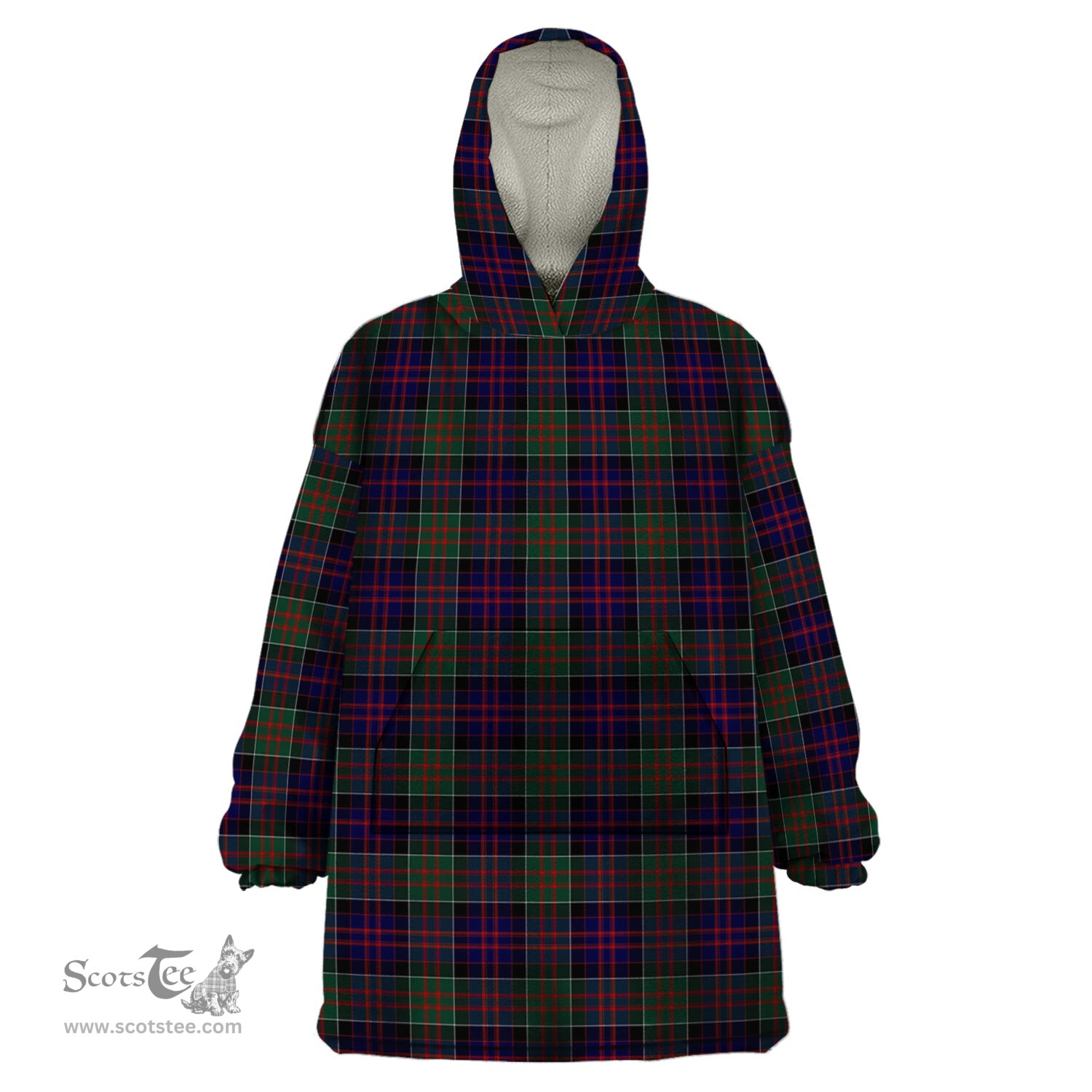Scottish MacDonald of Clan Ranald Clan Tartan Snuggie Hoodie Plaid Wearable Blanket Hoodie