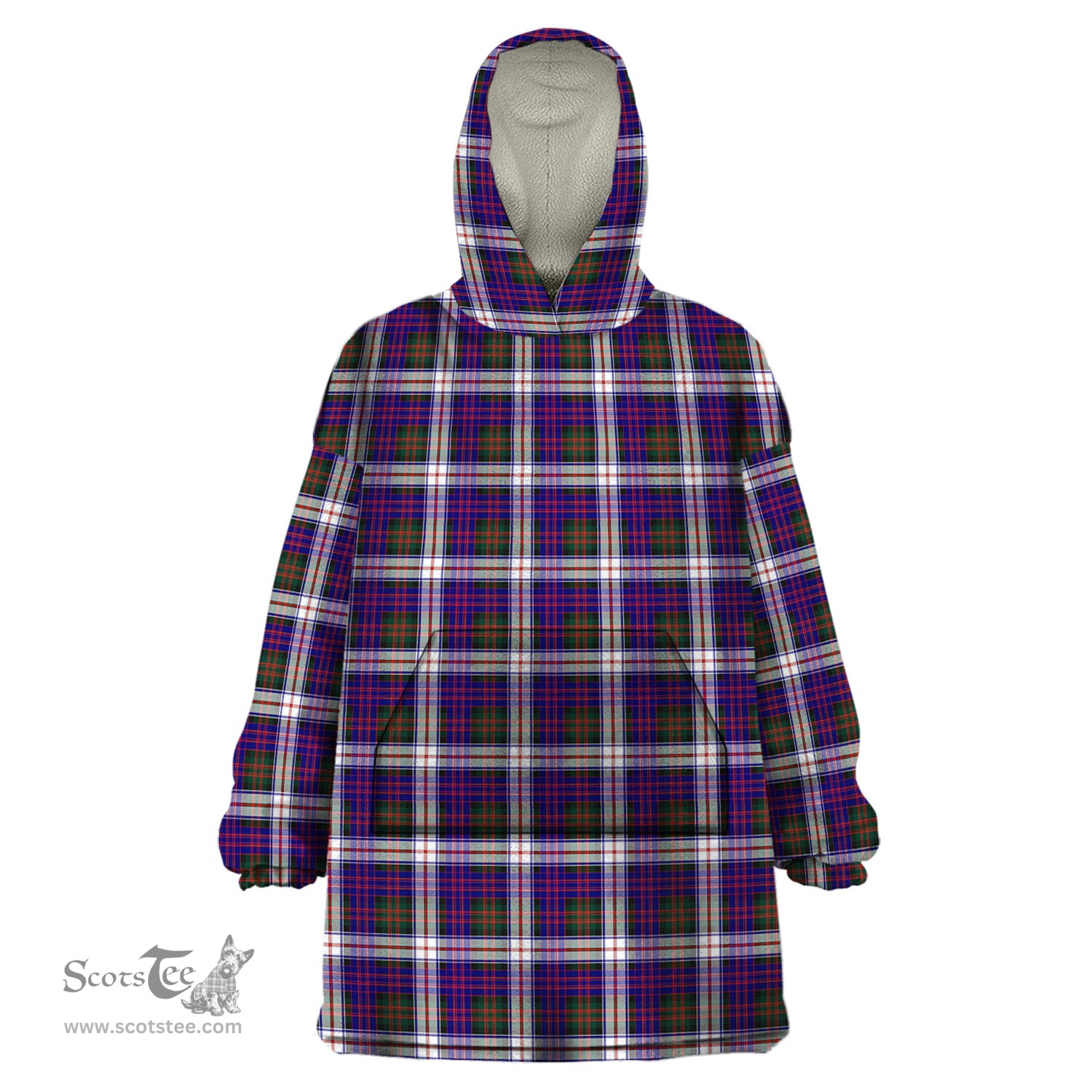 Scottish MacDonald Dress Modern Clan Tartan Snuggie Hoodie Plaid Wearable Blanket Hoodie
