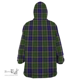Scottish MacGiboney Clan Tartan Snuggie Hoodie Plaid Wearable Blanket Hoodie