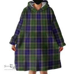 Scottish MacGiboney Clan Tartan Snuggie Hoodie Plaid Wearable Blanket Hoodie