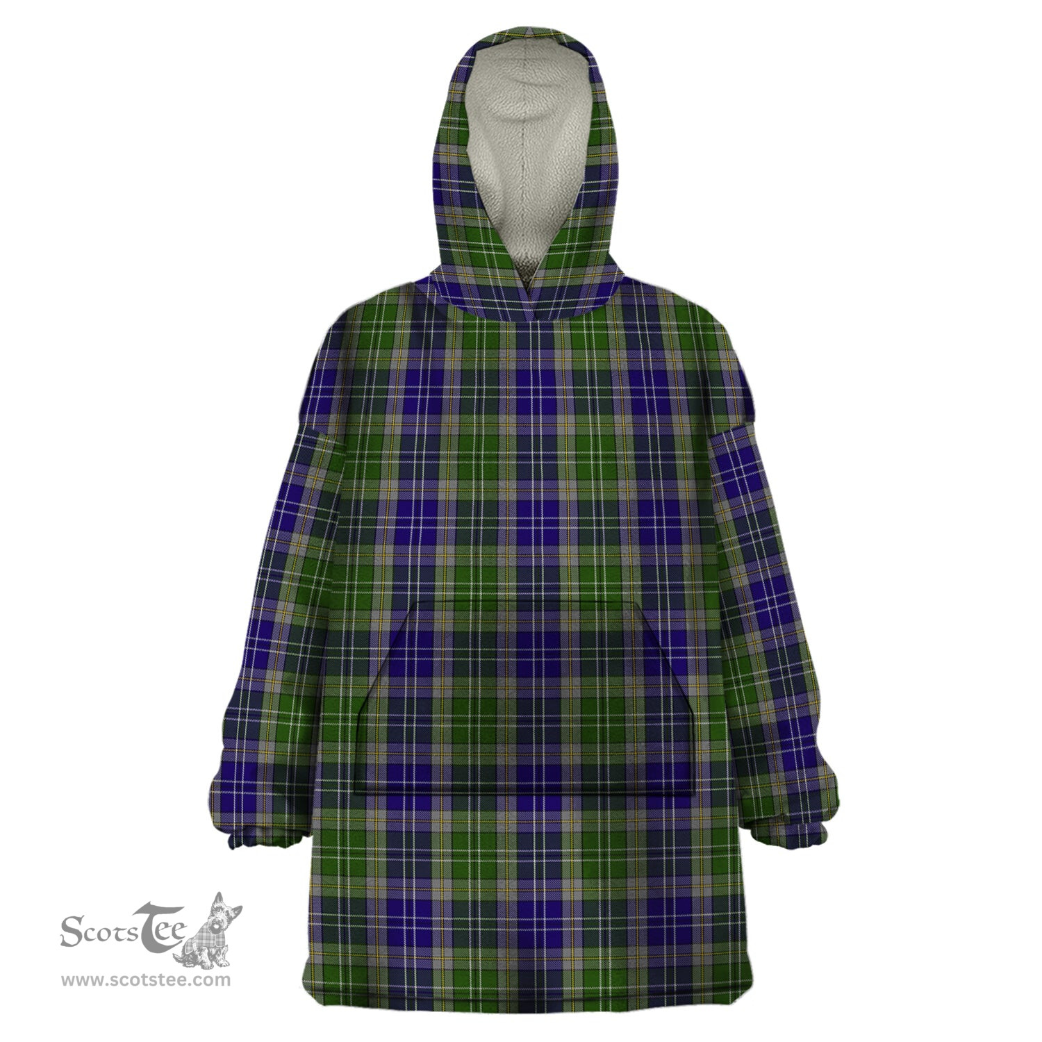 Scottish MacGiboney Clan Tartan Snuggie Hoodie Plaid Wearable Blanket Hoodie