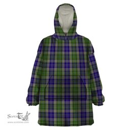 Scottish MacGiboney Clan Tartan Snuggie Hoodie Plaid Wearable Blanket Hoodie
