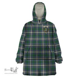 Scottish MacDowall Clan Family Crest Tartan Snuggie Hoodie Plaid Wearable Blanket Hoodie