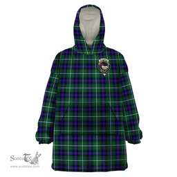 Scottish MacDonald of the Isles Hunting Modern Clan Family Crest Tartan Snuggie Hoodie Plaid Wearable Blanket Hoodie