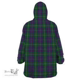 Scottish MacIntyre Inglis Clan Family Crest Tartan Snuggie Hoodie Plaid Wearable Blanket Hoodie