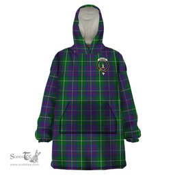Scottish MacIntyre Inglis Clan Family Crest Tartan Snuggie Hoodie Plaid Wearable Blanket Hoodie