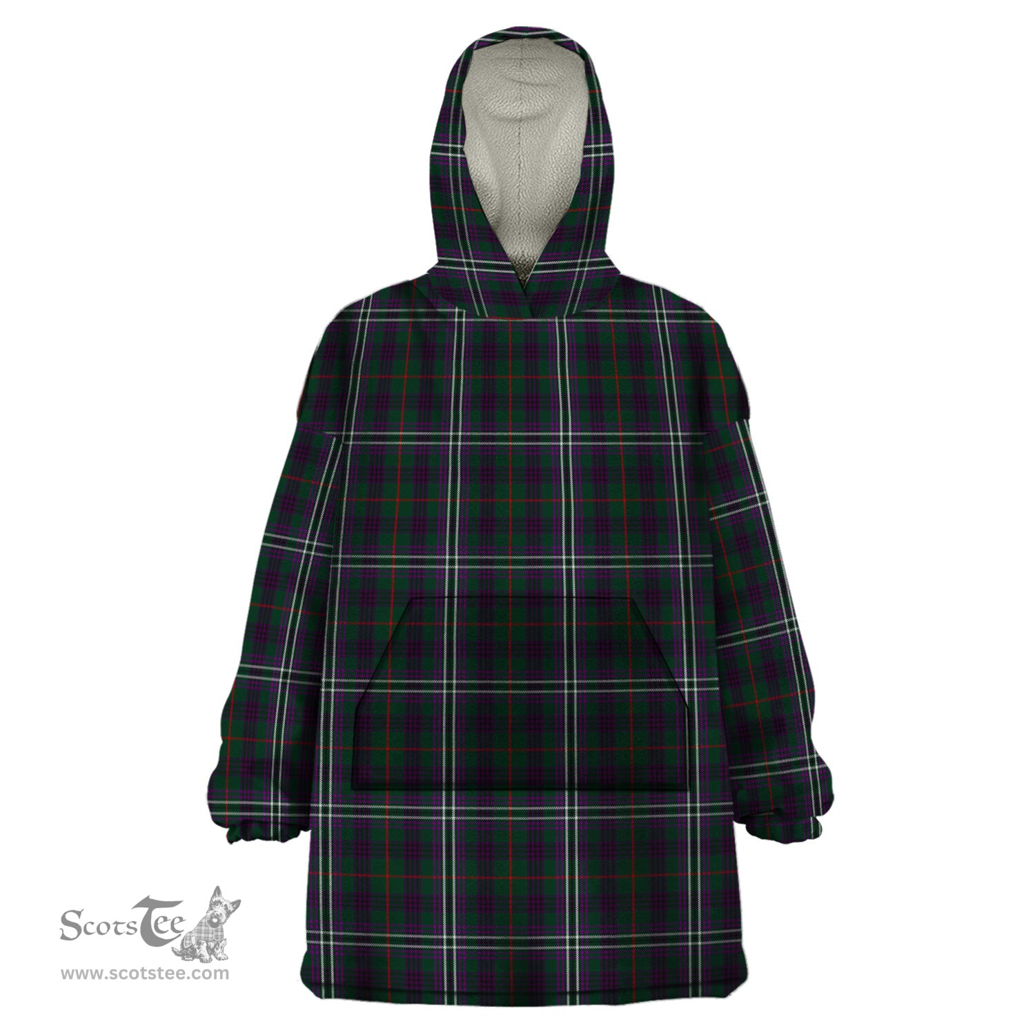 Scottish MacGlynn Clan Tartan Snuggie Hoodie Plaid Wearable Blanket Hoodie