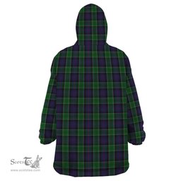 Scottish Leslie Hunting Clan Tartan Snuggie Hoodie Plaid Wearable Blanket Hoodie