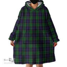 Scottish Leslie Hunting Clan Tartan Snuggie Hoodie Plaid Wearable Blanket Hoodie