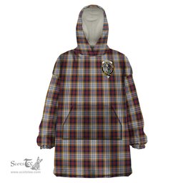 Scottish MacInnes Ancient Hunting Clan Family Crest Tartan Snuggie Hoodie Plaid Wearable Blanket Hoodie