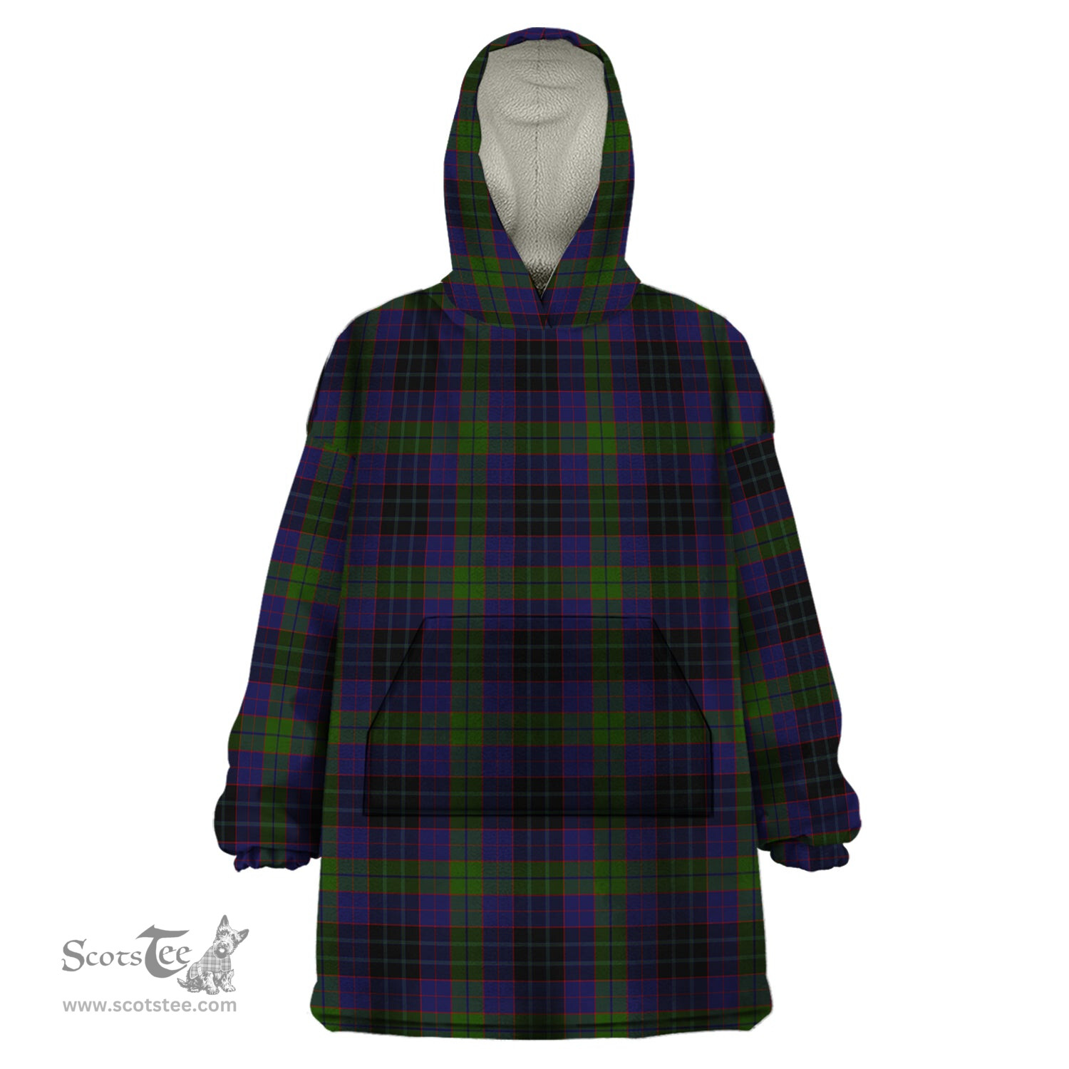 Scottish Lumsden Hunting Clan Tartan Snuggie Hoodie Plaid Wearable Blanket Hoodie