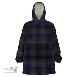 Scottish Lumsden Hunting Clan Tartan Snuggie Hoodie Plaid Wearable Blanket Hoodie