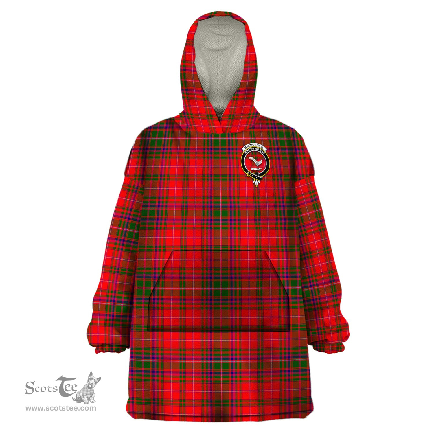 Scottish MacDougall Modern Clan Family Crest Tartan Snuggie Hoodie Plaid Wearable Blanket Hoodie