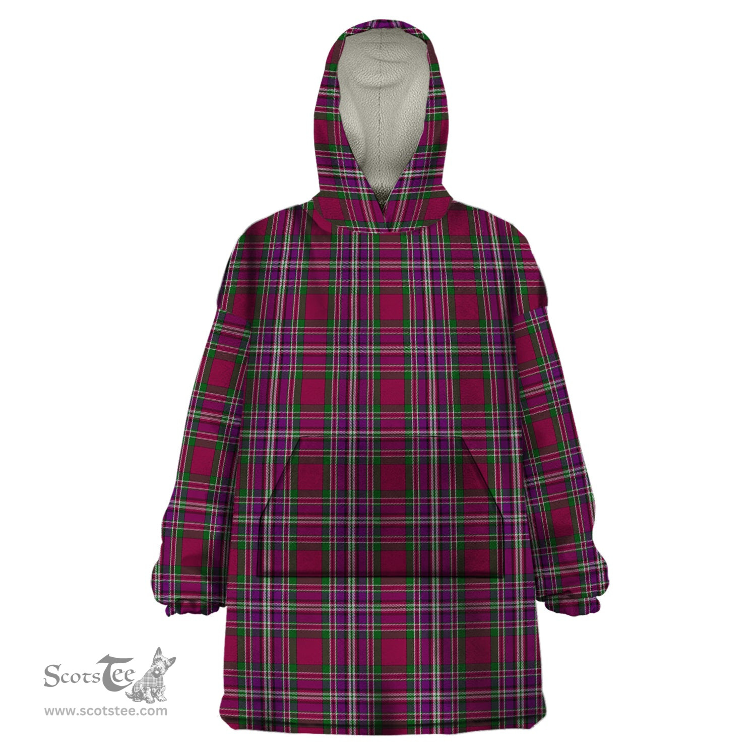 Scottish Lendrum Lyon Clan Tartan Snuggie Hoodie Plaid Wearable Blanket Hoodie