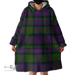 Scottish MacDonald Clan Tartan Snuggie Hoodie Plaid Wearable Blanket Hoodie