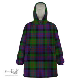 Scottish MacDonald Clan Tartan Snuggie Hoodie Plaid Wearable Blanket Hoodie