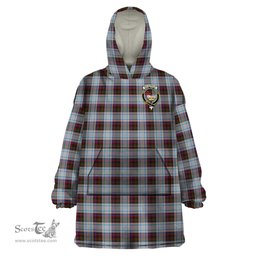 Scottish MacDonald Dress Ancient Clan Family Crest Tartan Snuggie Hoodie Plaid Wearable Blanket Hoodie