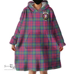 Scottish Lindsay Ancient Clan Family Crest Tartan Snuggie Hoodie Plaid Wearable Blanket Hoodie