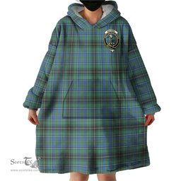 Scottish MacInnes Ancient Clan Family Crest Tartan Snuggie Hoodie Plaid Wearable Blanket Hoodie