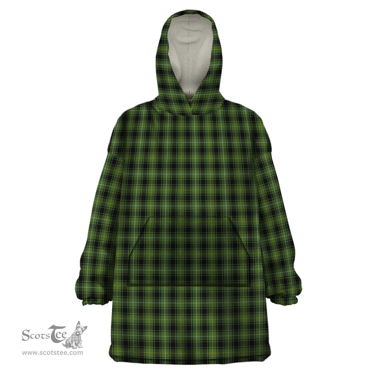 Scottish MacIver Hunting Clan Tartan Snuggie Hoodie Plaid Wearable Blanket Hoodie