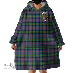Scottish Logan Ancient Clan Family Crest Tartan Snuggie Hoodie Plaid Wearable Blanket Hoodie