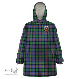 Scottish Logan Ancient Clan Family Crest Tartan Snuggie Hoodie Plaid Wearable Blanket Hoodie