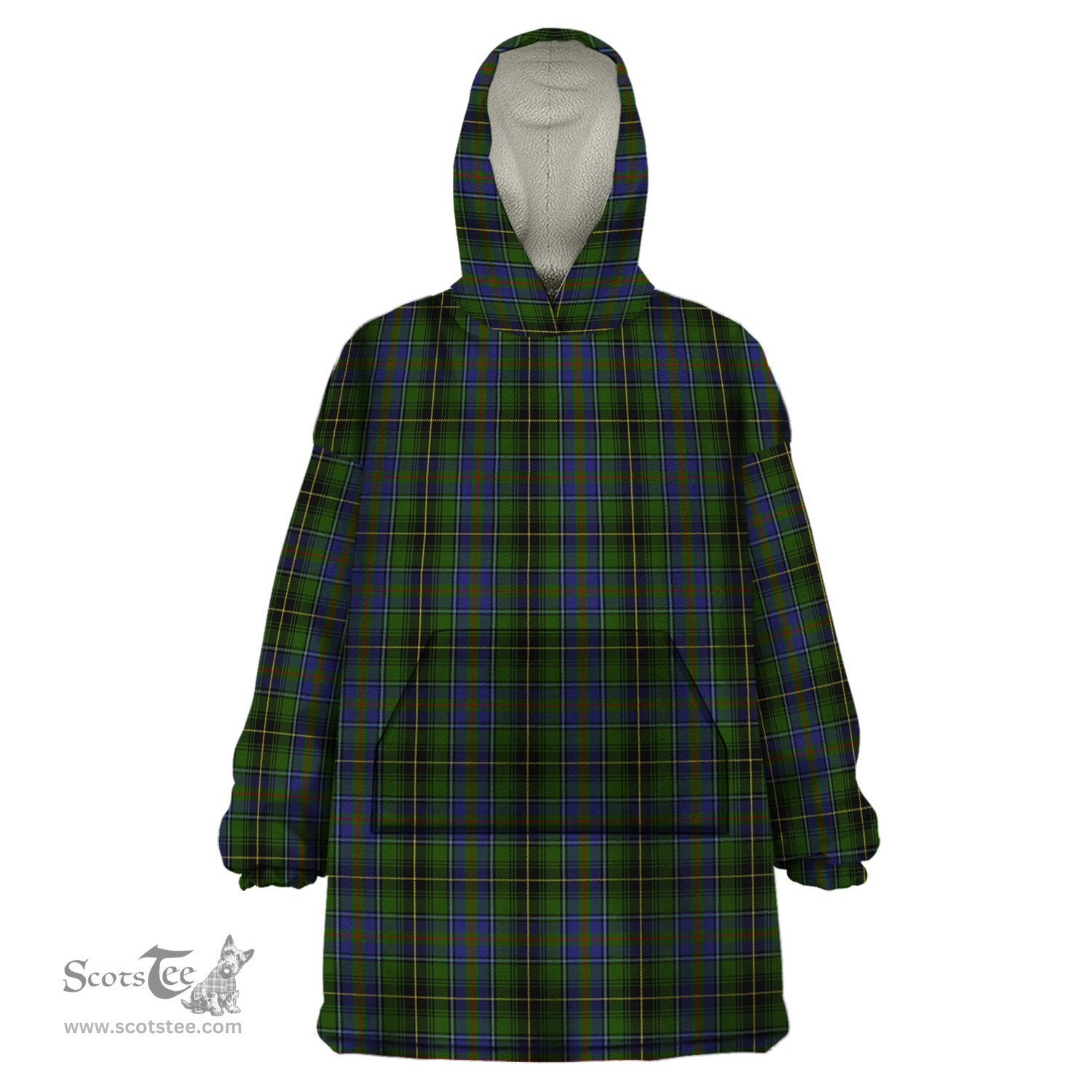 Scottish MacInnes Clan Tartan Snuggie Hoodie Plaid Wearable Blanket Hoodie