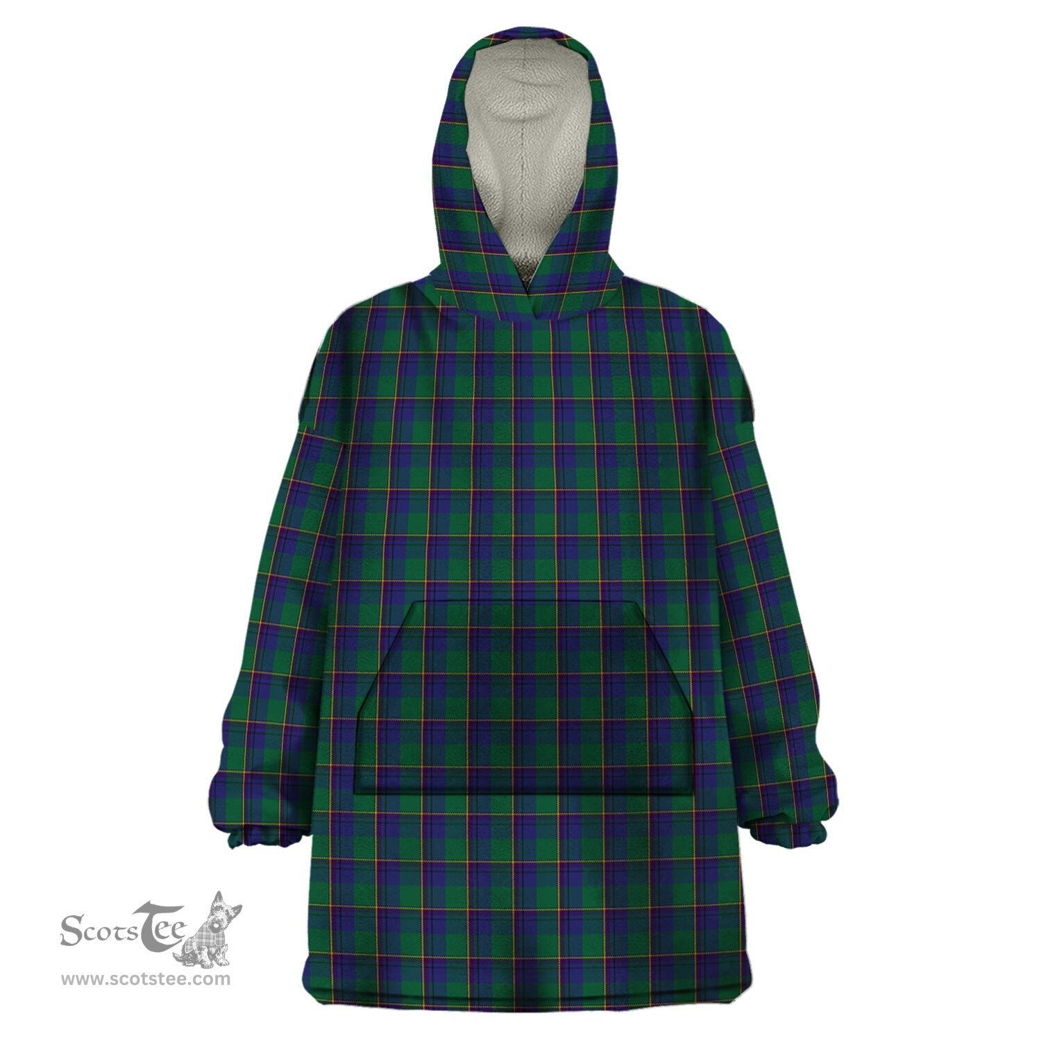 Scottish Lowry Clan Tartan Snuggie Hoodie Plaid Wearable Blanket Hoodie